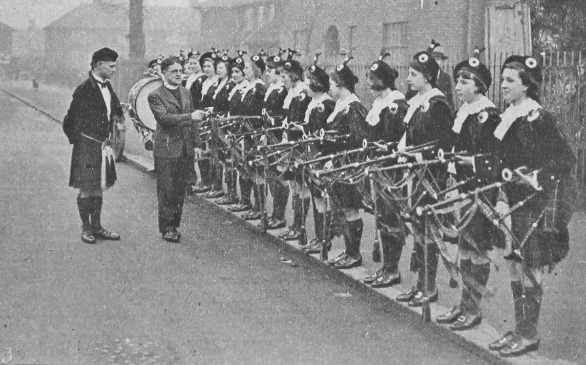 This day May 20th (1932)
It's Dagenham Girl Pipers Day.
This day the Girl Pipers performed publicly for the first time and their first concert was a sensation.