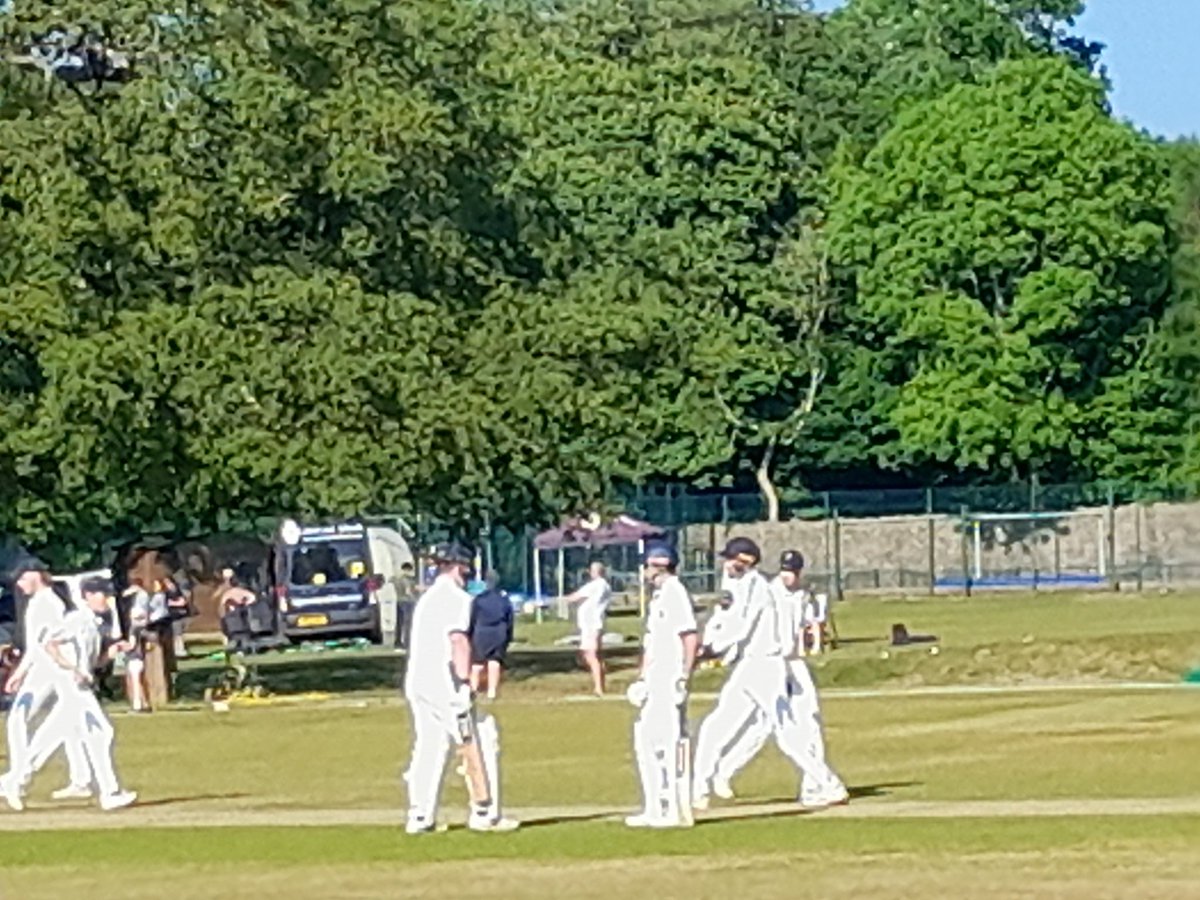 MonktonSport's tweet photo. George has gone but Jacob has joined Luke and just delivered 6 beautiful runs. Still in the balance. #monktoncricket https://t.co/5IX6wv7WPY