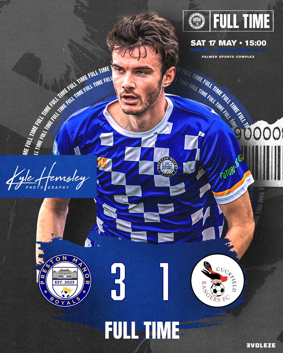 Goals from Perrin x2 &amp; Jingwa gave the boys a commanding lead before Cuckfield Rangers secured a consolation towards the end. 

The win secures a second place league finish and a good end to what's been a successful season for the club. 

#PMR #FullTime