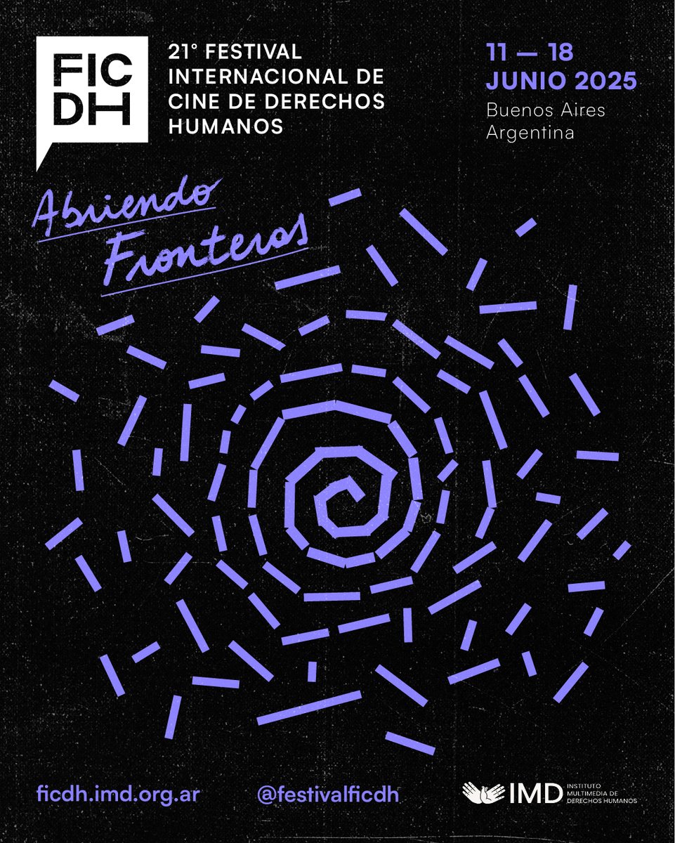 FestivalFICDH's tweet photo. 🎬 ¡VUELVE EL #FICDH! ⚡
🎥 Del 11 al 18 de junio vamos a disfrutar de más de 50 películas nacionales e internacionales seleccionadas, actividades especiales y mucho más. 
🎟️ Ya podés sacar tu entrada general gratis ingresando a https://t.co/V2LMH5pBoj 

#AbriendoFronteras #Cine https://t.co/9WPm0326aq