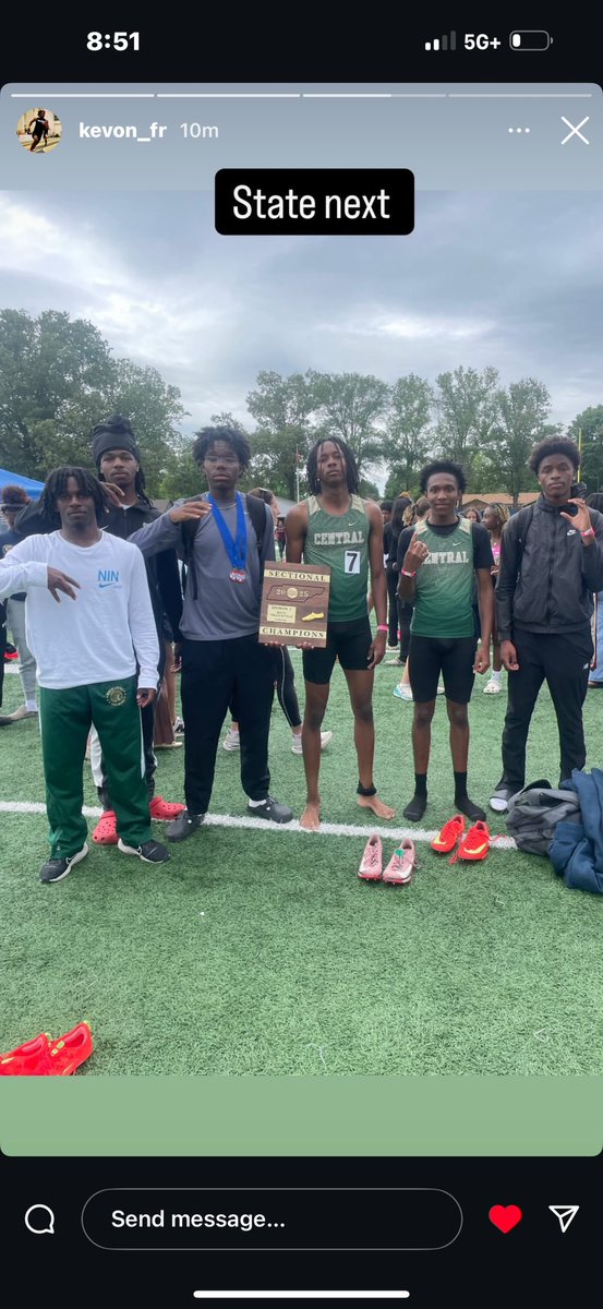 Pre State stats
Open Recruitment 
100m - 10.63
200m - 21.72
HJ - 6’6
400m - 50.4