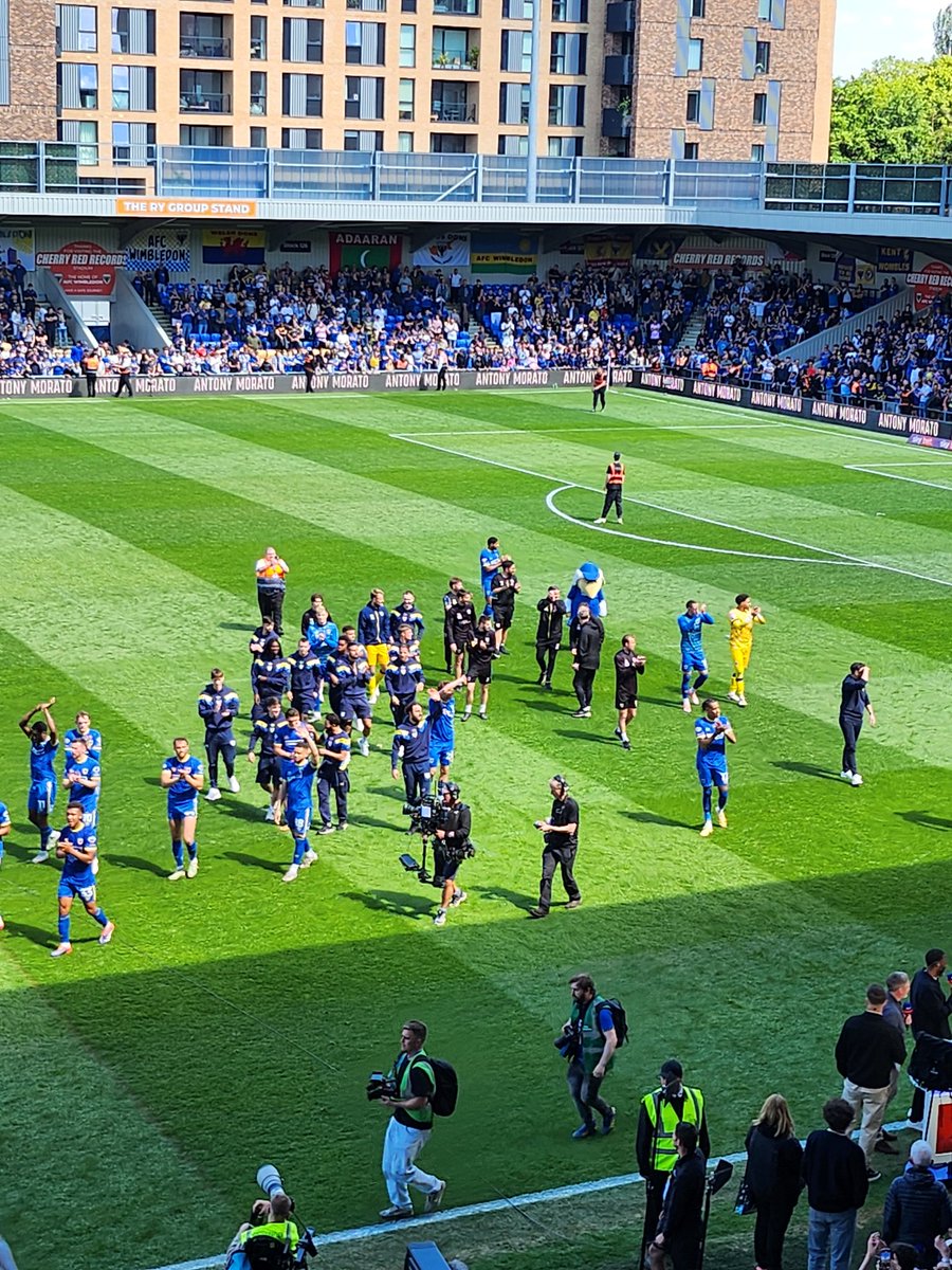 Huge congratulations to <a href="/AFCWimbledon/">AFC Wimbledon</a>. Great to see them win at Plough Lane. Next stop Wembley. #backthedons <a href="/merto/">merto</a>