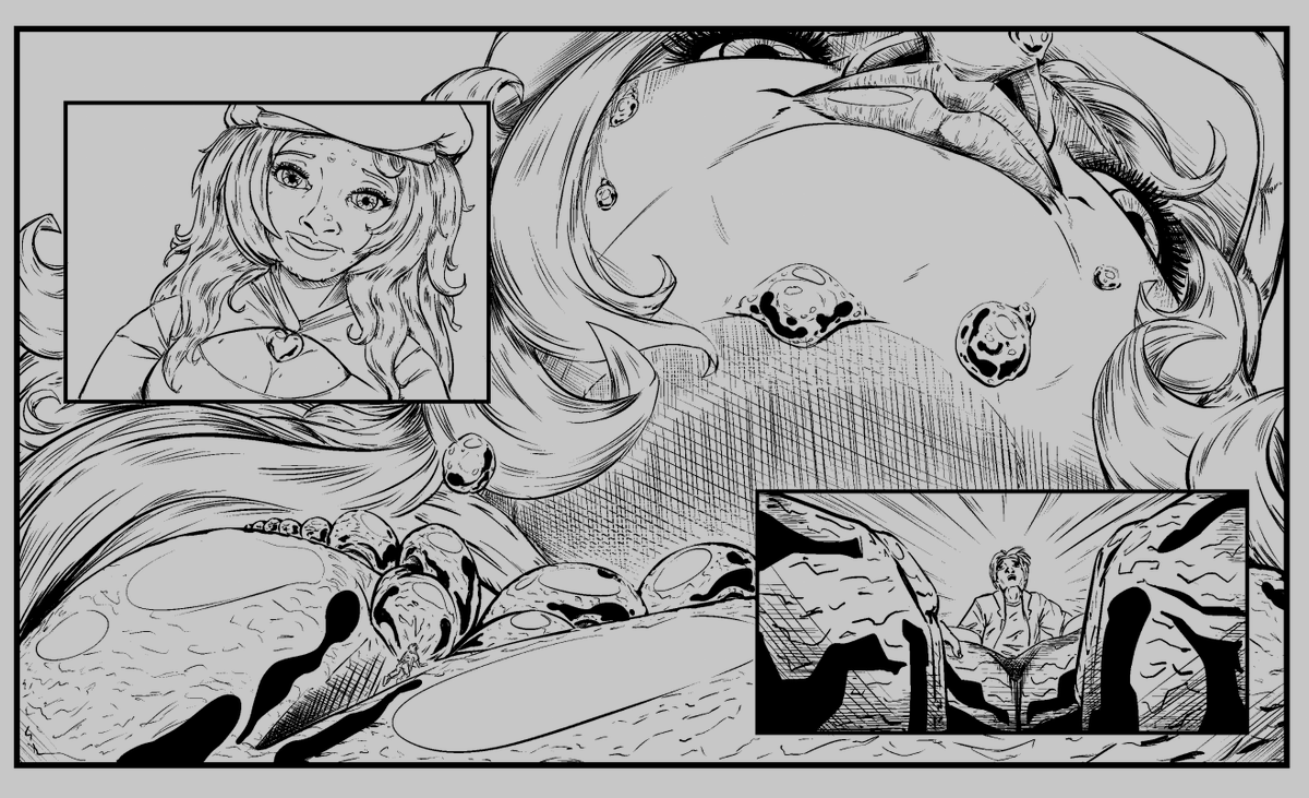 Here's another little tease on the AWA comm. I'm currently inking the page.