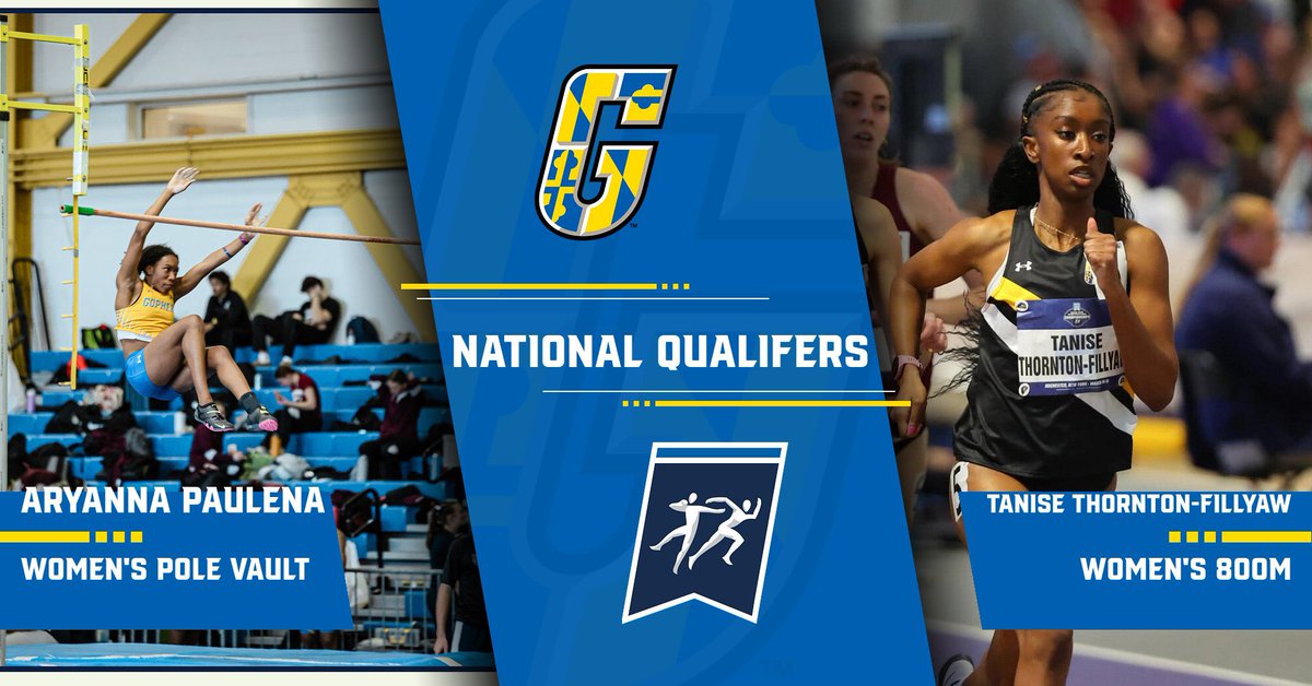 Goucher TFXC (@gouchertfxc) on Twitter photo NCAA NATIONAL QUALIFIERS🚨
All-American junior Tanise Thornton-Fillyaw and Freshman Aryanna Paulena have qualified for the <a href="/NCAADIII/">NCAA Division III</a> Outdoor Track and Field Championships! NCAA NATIONAL QUALIFIERS🚨
All-American junior Tanise Thornton-Fillyaw and Freshman Aryanna Paulena have qualified for the <a href="/NCAADIII/">NCAA Division III</a> Outdoor Track and Field Championships!