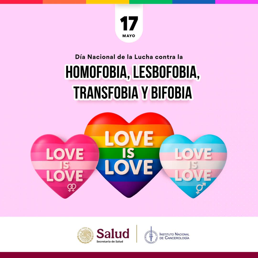 DepSaludMental's tweet photo. 🏳️‍🌈 17 de mayo | Día Nacional contra la Homofobia, Lesbofobia, Transfobia y Bifobia
En salud, el respeto y la inclusión salvan vidas.
🧠💚 Promovamos espacios seguros y libres de discriminación para tod@s.
#SaludSinDiscriminación #LoveIsLove #DíaContraLaLGTBIfobia https://t.co/ToJukp93aB