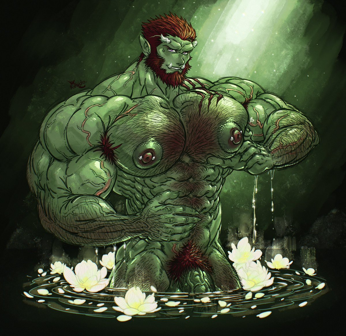 [ HelloGuys🎏🌈✨ ]
{ 😳🫣Hot Orc Hot Spring♨️🍁✨ } #Bara #muscle
“ When it comes to bathing with a friend of a different race in a fantasy world🌚🌝 ”
“ who would you like to bathe with?😳💪🏼✨ ”(+)