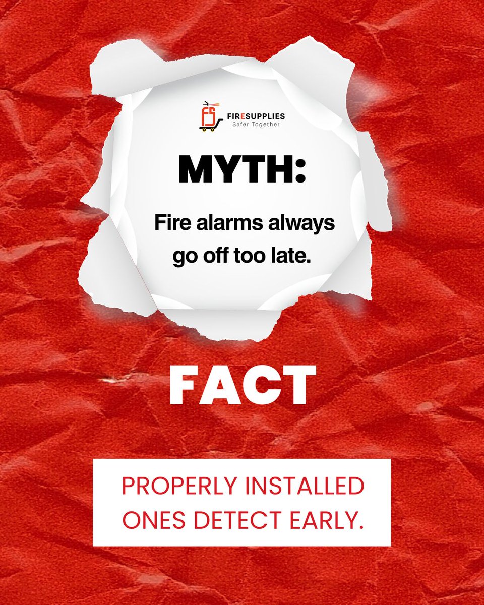 firesuppliesae's tweet photo. 🔥 Think You Know Fire Safety? Think Again!
It’s time to separate fact from fiction. These common myths could put you at risk — swipe through and get the truth that could save lives. 🚫🔥
💡 Stay informed. Stay protected.
#FireSafety #MythBusted #FireProtection #StaySafe #facts https://t.co/c5If1YN2Vw