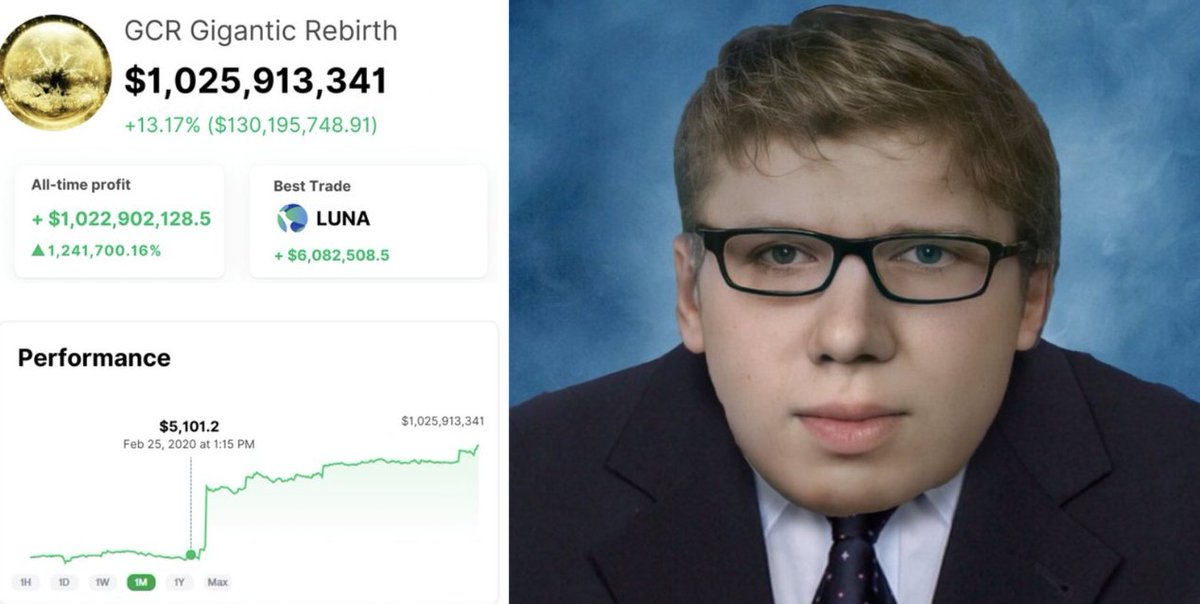 0x_Discover's tweet photo. He shorted $LUNA at $90

He predicted launch of $TRUMP token in 2024

Meet GCR - the greatest memecoin trader ever

Wallet of a man who turned $1k into $1B👇 https://t.co/sqVugYsZM3