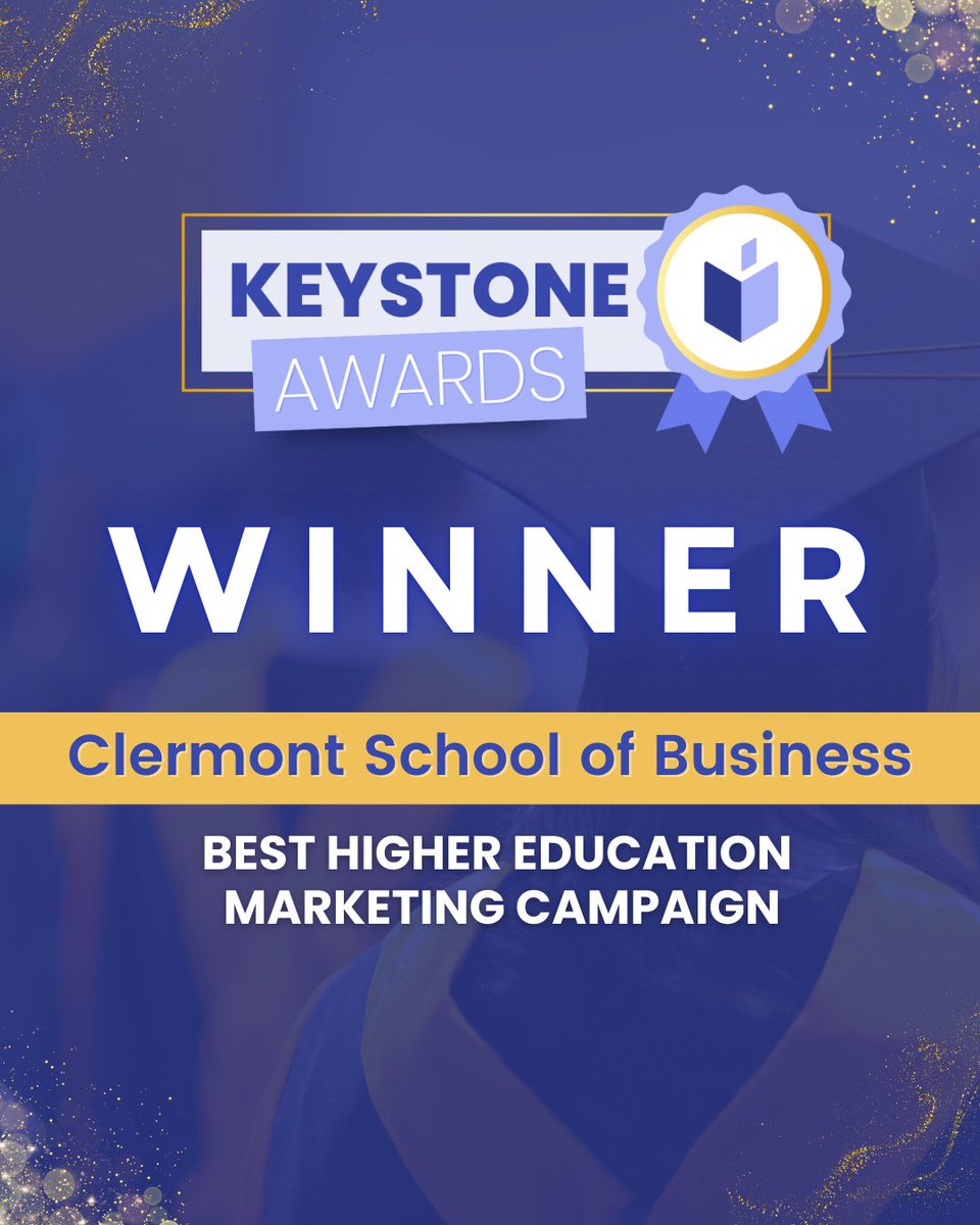 🌟 We are proud and grateful to receive the Keystone Award for Best Higher Education Marketing Campaign. This recognition celebrates the successful launch of our new identity as Clermont School of Business - a name that bridges our strong local heritage with our ambition.