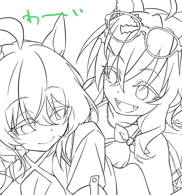 うお〜線画できた!!!!! 