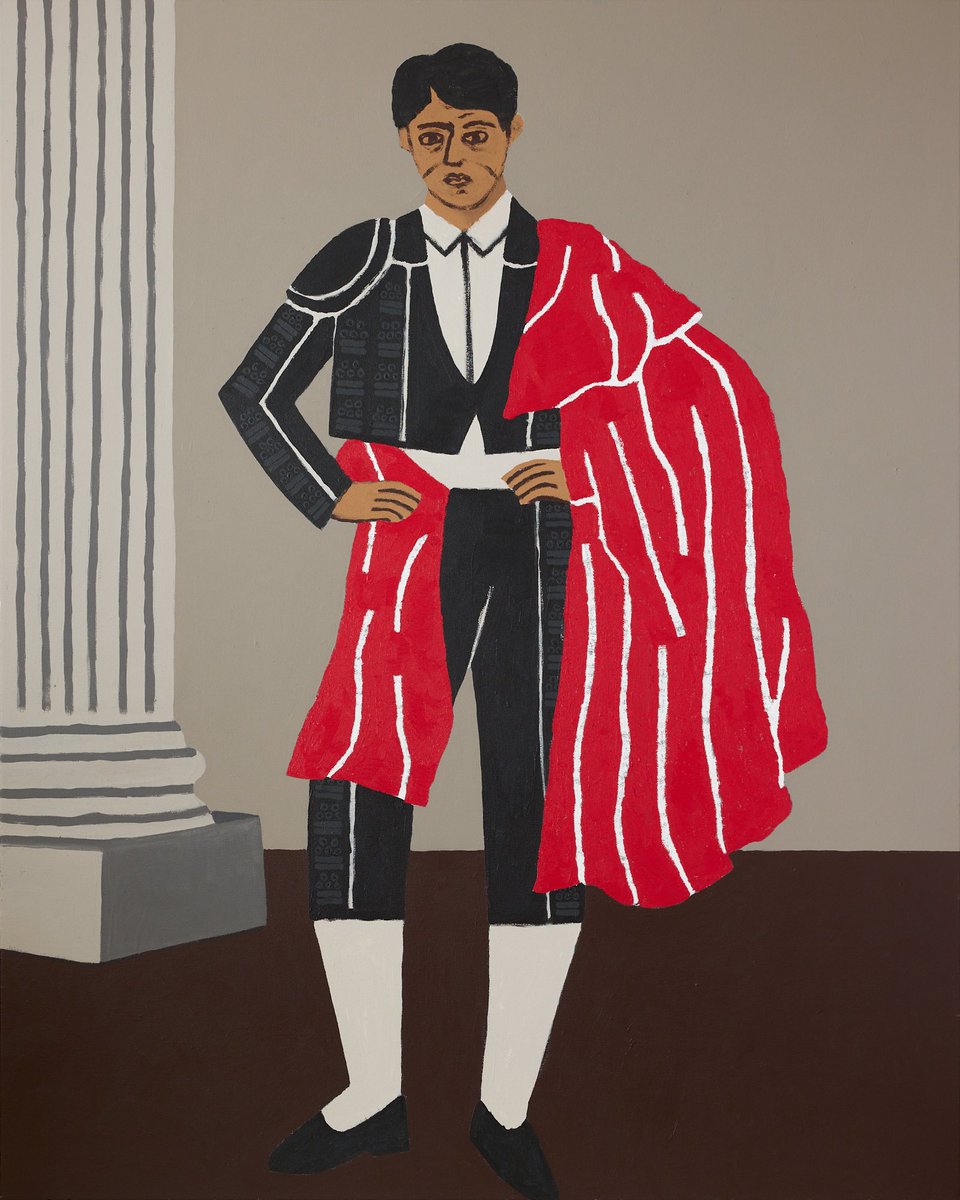 __colby's tweet photo. Young Bullfighter - 60x48 inches acrylic and oil stick on canvas https://t.co/DcUw0QfXuU