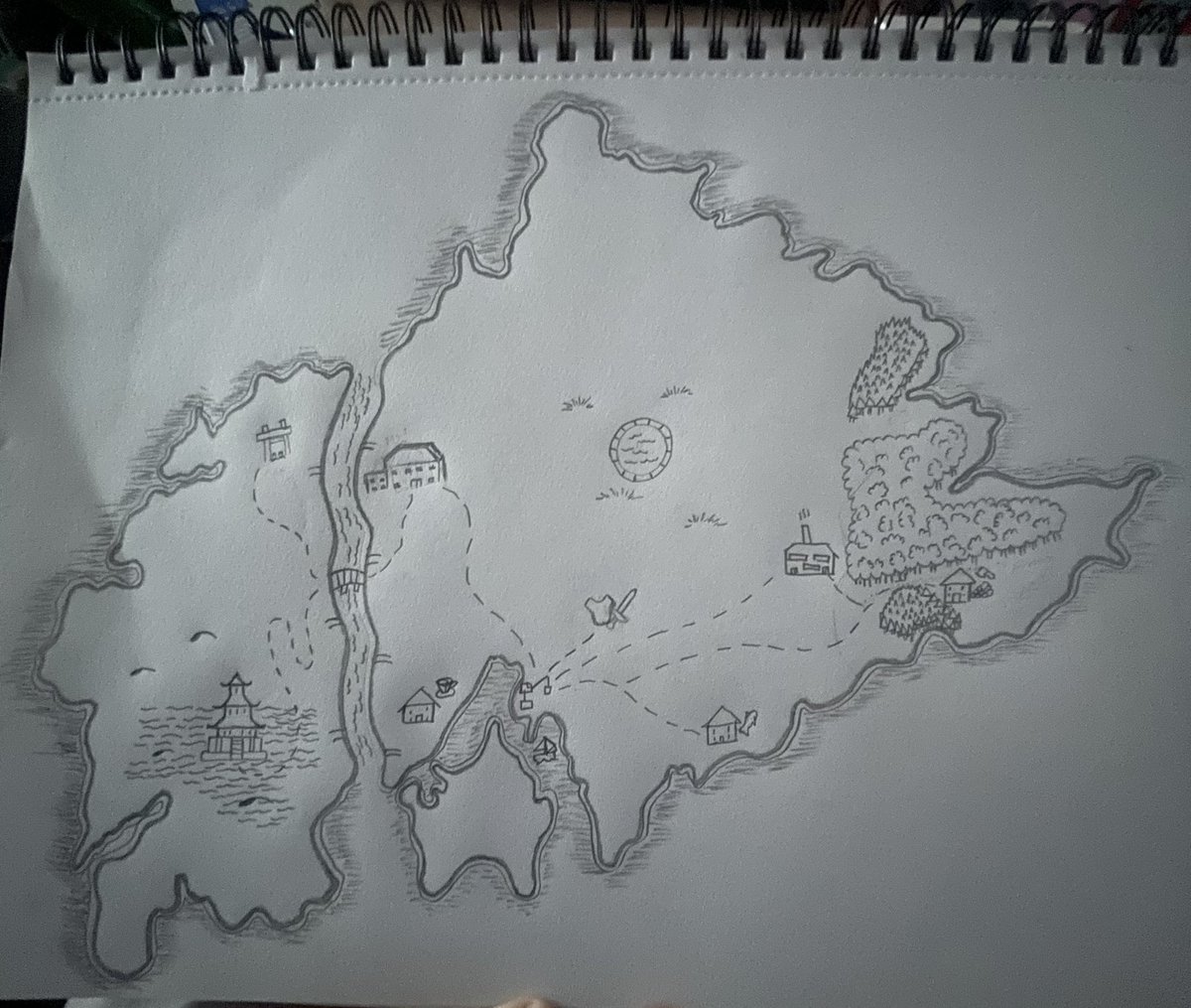 ProthetOriginal's tweet photo. Hey! I’ve been drawing fantasy maps for fun and decided to start sharing them. Here’s one I made recently—still learning, but I’m proud of it. Hoping to open commissions soon, so feel free to follow if you’re into this kind of stuff. Thanks for checking it out! 😊🗺️ https://t.co/Yg4jTUwMQr