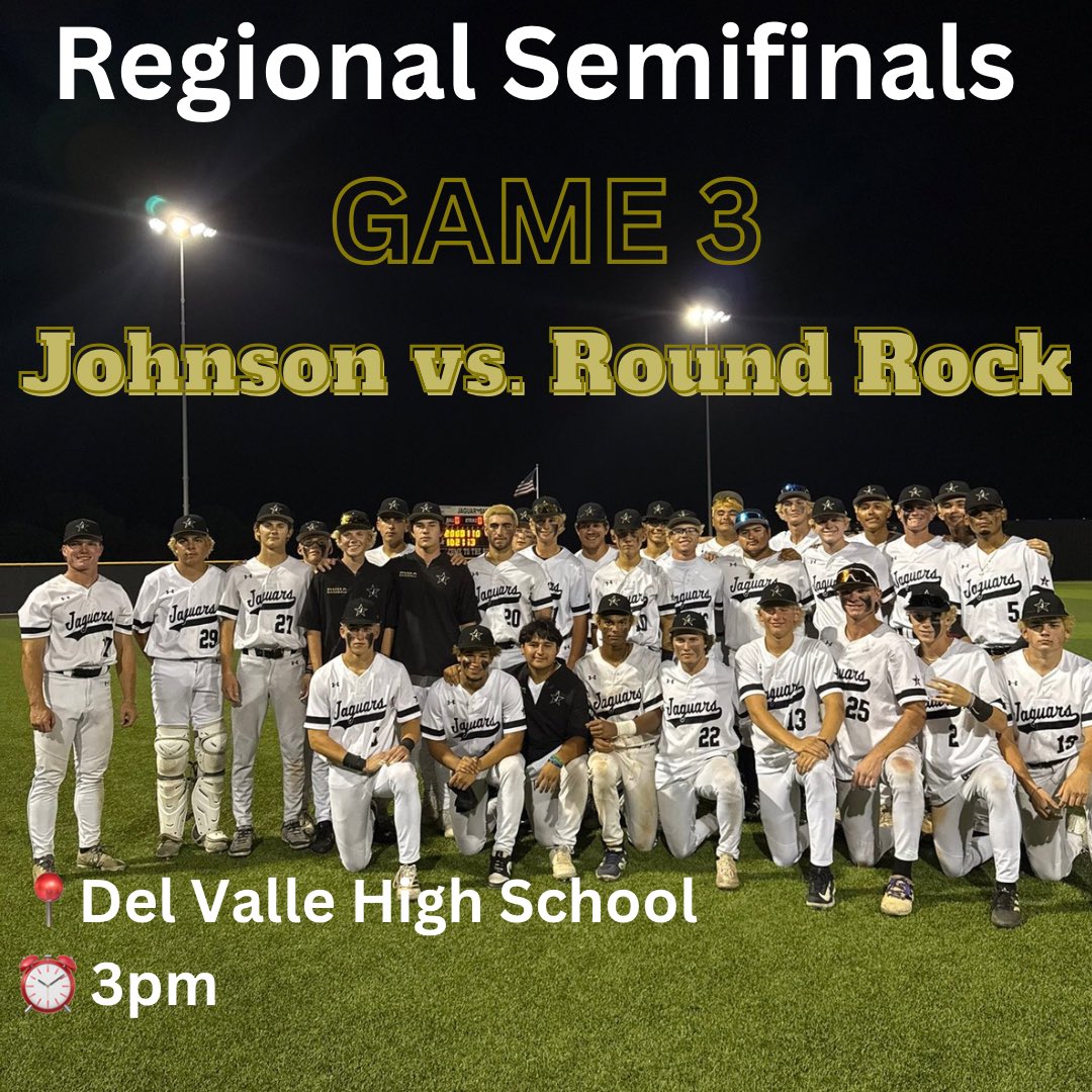 JagsClub's tweet image. Game 3…Here come the Jaguars!
Jag Nation head to Del Valle & show up loud & proud 🐆⚾️💥