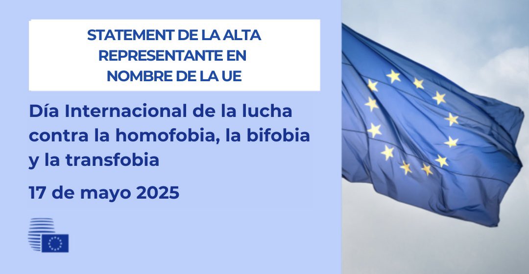 UEenCuba's tweet photo. Declaración de @KajaKallas en nombre de la UE por el #IDAHOT2025🏳️‍🌈
La UE está comprometida a respetar, proteger y garantizar todos los derechos para las personas #LGBTI
Los #DDHH son para todos sin importar quiénes seamos, dónde vivamos o a quién amemos
👉https://t.co/Fk9H4WHT1p https://t.co/VNNqN21ZNs