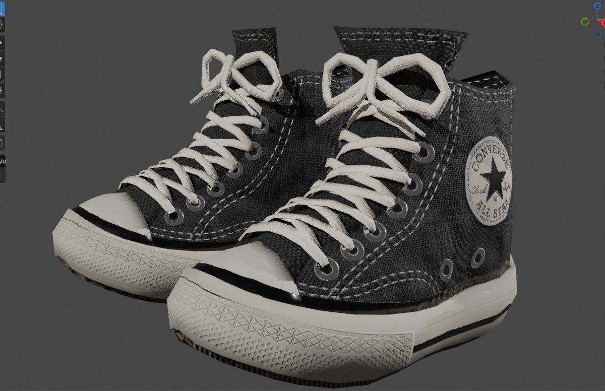 a whole another year of learning and approving in blender, left is the new shoes I made! (still finishing texturing)  have these old shoes I had made for the alien kitty compared to my newest project &lt;3