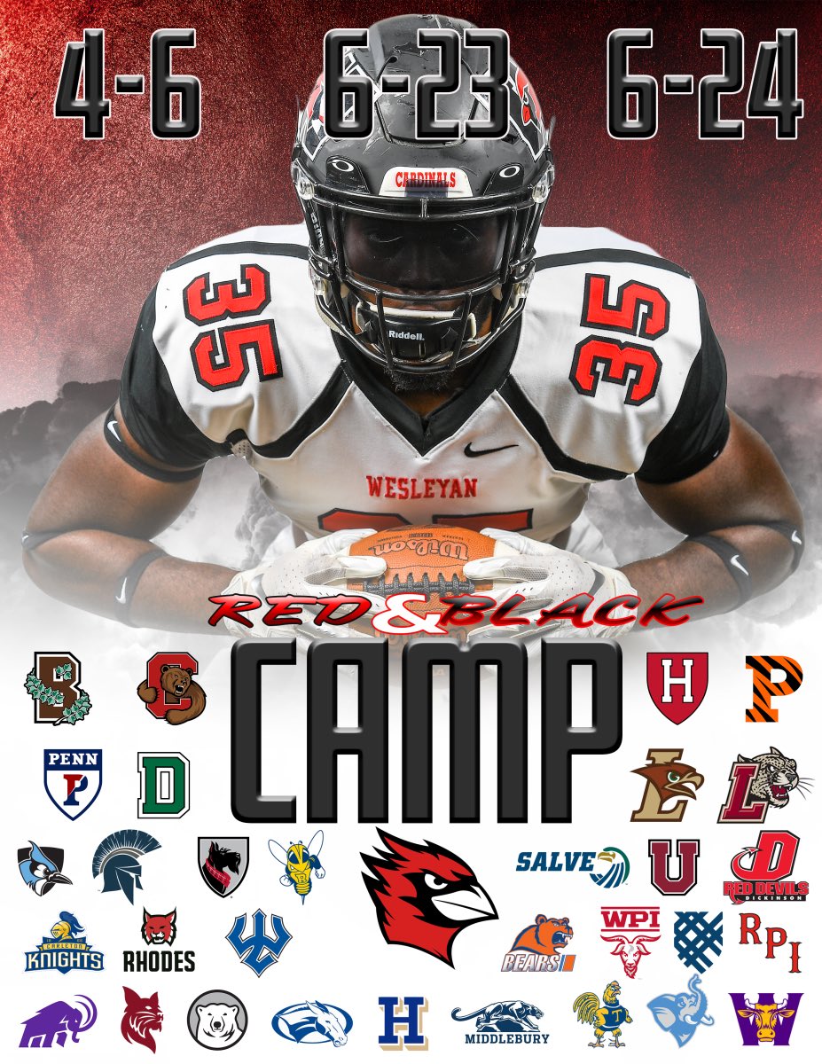I'm so excited to be invited to the <a href="/Wesfbclinic/">Red and Black Football Clinic</a> Red and Black camp, I can't wait to attend on June 23rd!