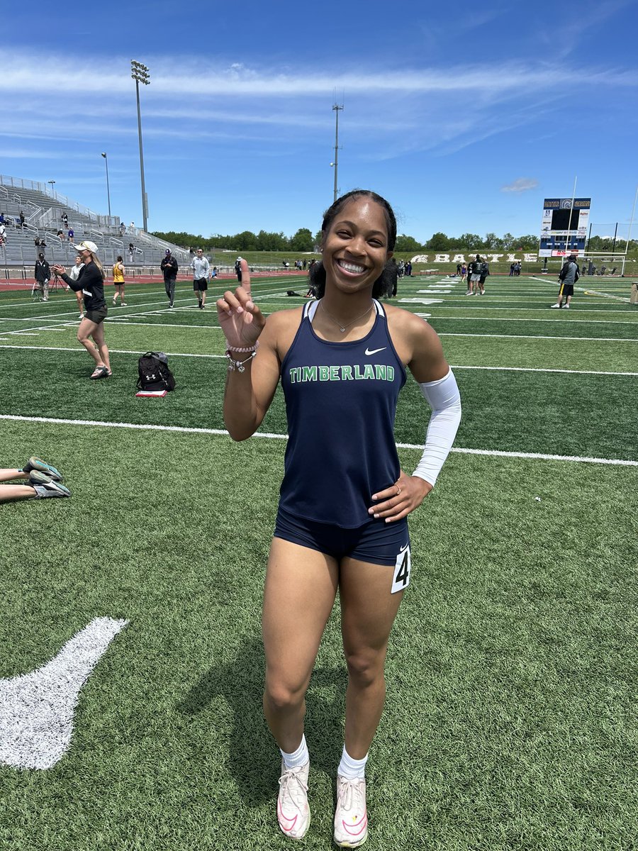 A new school record (13.73) and qualified for sectionals - Alexa Adams!