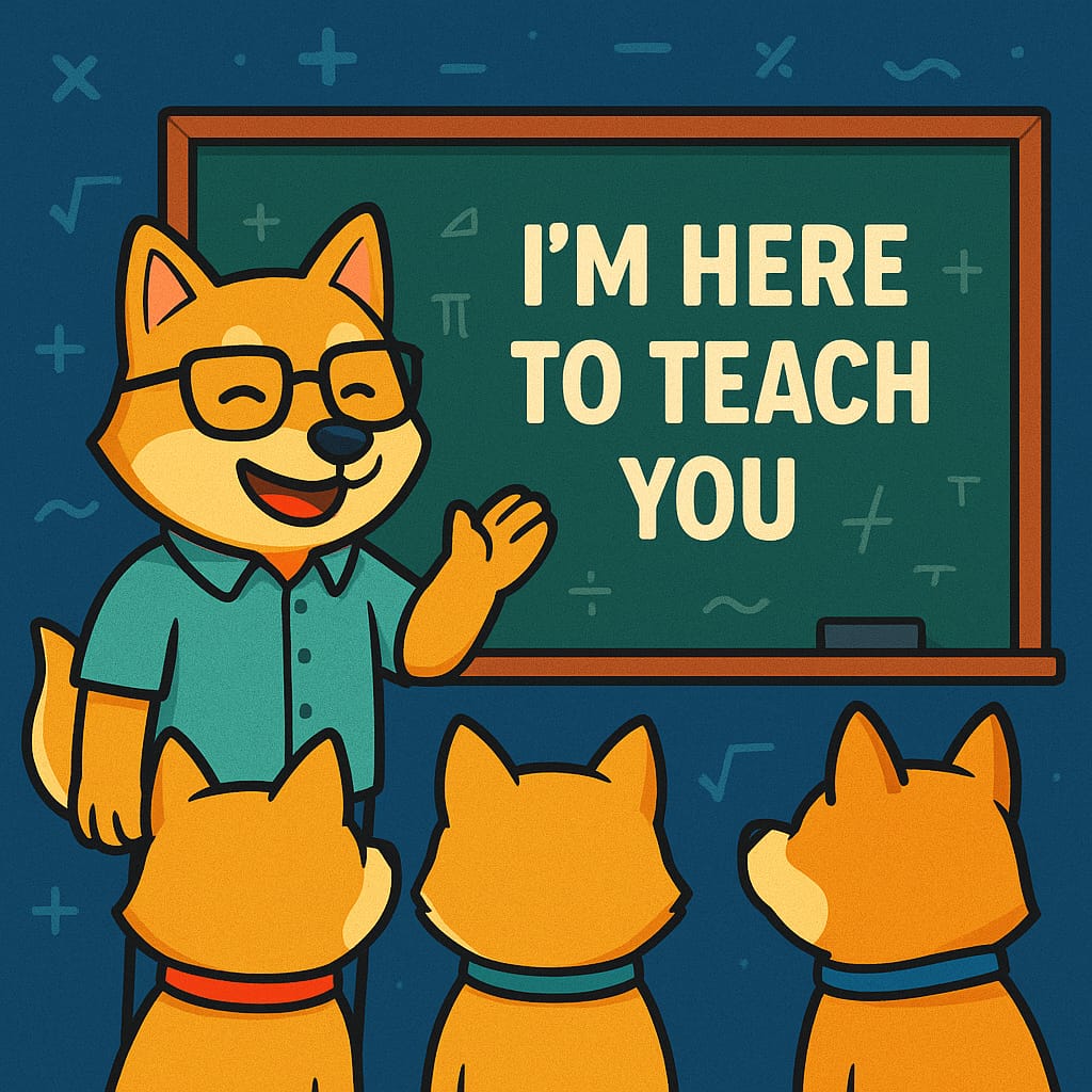 OfficialDogMath's tweet photo. DOGMATH isnβt just leading the pack β he's schooling every other dog in the game! From moon missions to money moves, this is how a real meme coin flexes.
Watch, learn, and load your bags. The professor is in session!
#Dogmath #DOGMATH #Solana #MemeCoinMasterclass #CryptoAlpha #WAGMI #DegensUnite #BullishVibes #Next100x