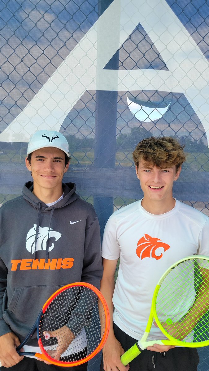 With the win at 1 dubs, Zander and Chase have tied Lewis Jolly and Aj Wilkins (2019) for doubles wins in a season at 17! Congrats guys! 👏