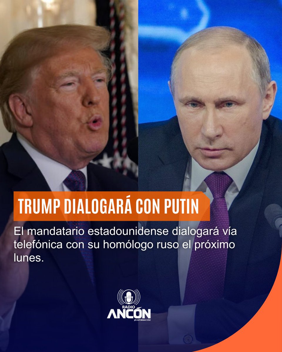 radioanconpa's tweet image. Trump hablará este lunes con Putin para negociar un alto al fuego en Ucrania y luego se reunirá virtualmente con Zelenski y líderes de la OTAN. #Ucrania #Trump #Putin #Paz