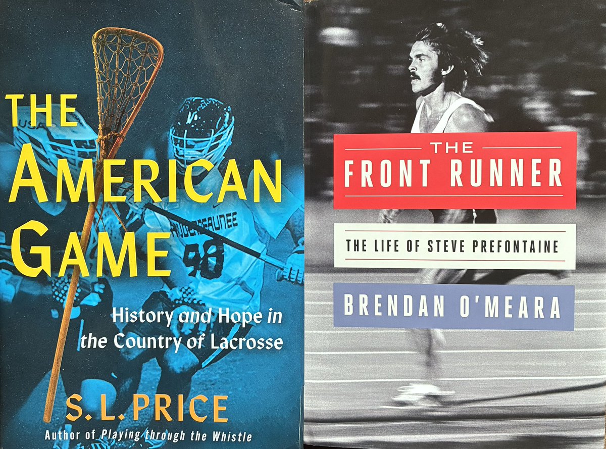 Happy to send a shout out to two highly recommended titles, the first by S.L. Price for the book Lacrosse needed, the second by Brendan O’Meara for the book fans of Pre needed.