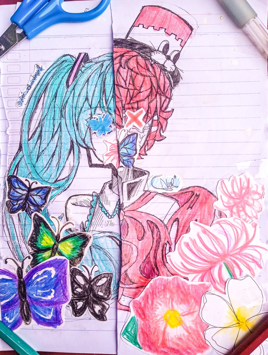 Hikari_Piko24's tweet photo. Another day another collage✂️🖍️ #VOCALOID #VOCALOIDFukase #HatsuneMiku #collag https://t.co/tCrGlDHee0