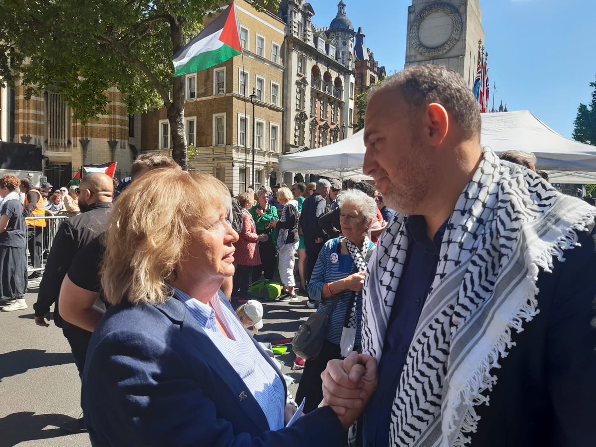 UNISON - UK's largest union (@unisontheunion) on Twitter photo UNISON general secretary <a href="/cmcanea/">Christina McAnea</a> spoke at the rally today in London commemorating 77 years of Nakba, calling for recognition of the state of Palestine and an immediate ceasefire in Gaza.
Christina met up with Palestinian ambassador <a href="/hzomlot/">Husam Zomlot</a> at the march. UNISON general secretary <a href="/cmcanea/">Christina McAnea</a> spoke at the rally today in London commemorating 77 years of Nakba, calling for recognition of the state of Palestine and an immediate ceasefire in Gaza.
Christina met up with Palestinian ambassador <a href="/hzomlot/">Husam Zomlot</a> at the march.