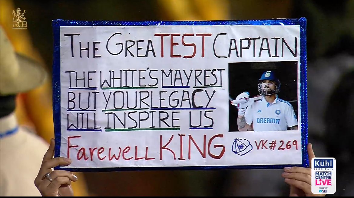 cricupdatesonX's tweet image. CRICKET FAN ARE DEEPLY DISHEARTENED AND DISAPPOINTED..!!!

Fans came in white Jerseys to tribute King Virat Kohli for Test Cricket  but the match was called off at Chinnaswamy.

 #RCBvKKR #KKRvsRCB