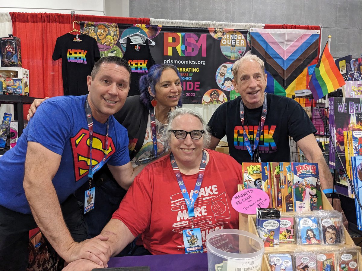 Ready to go Comic Con Revolution! Stop by table 607 for all your fave LGBTQ+ titles from Prism Comics and Stacked Deck Press!