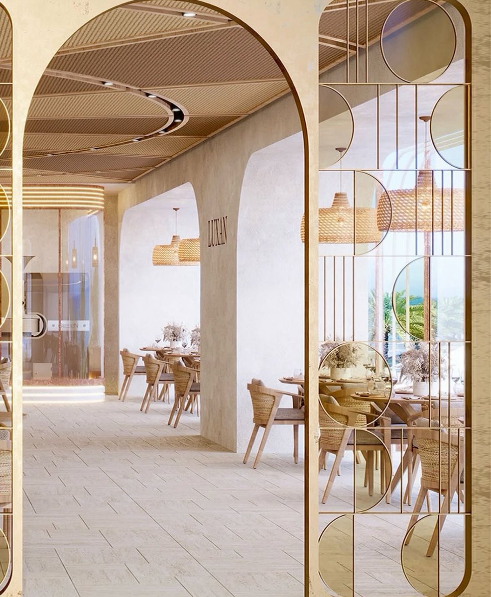 NuqtaCc's tweet photo. Usually, brand first, space second—but with Luxan, the interiors came first! So we flipped the script and let the space inspire the brand. Even the icon has a quirky little backstory! 🐝✨ https://t.co/nlLMPwjVfg