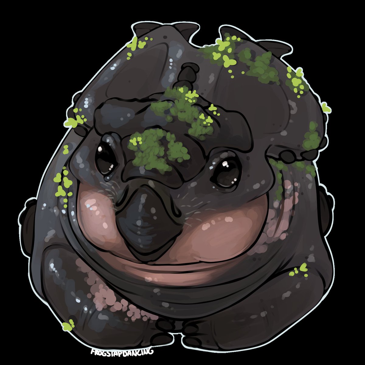 FR0GSTAPDANCING's tweet photo. NEW BABY I GOT ^-^ 

Itty bitty baby pachyrhino, so chonk, so chub

#dinosaurart #dinosaur #dinoart #dino #baby #pygmyhippo #pachyrhino https://t.co/7rbQa2Vw4M