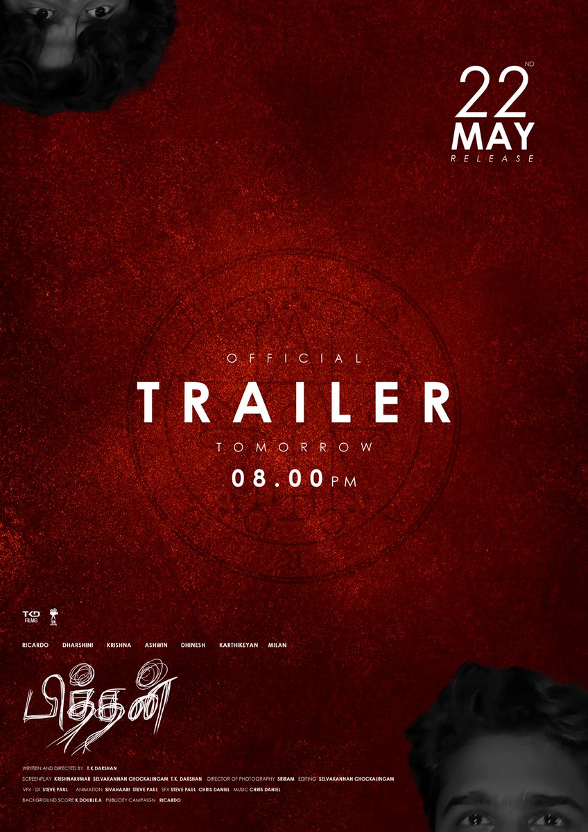actor_ricardo's tweet photo. Kickstarting Pithan's Week with The Trailer of PITHAN 💥 Launching tomorrow 08.00PM ⚠️ Stay Tuned

#PITHAN Releases this 22nd May⚰️Keep your coffin boxes ready https://t.co/96wDh3o8QR
