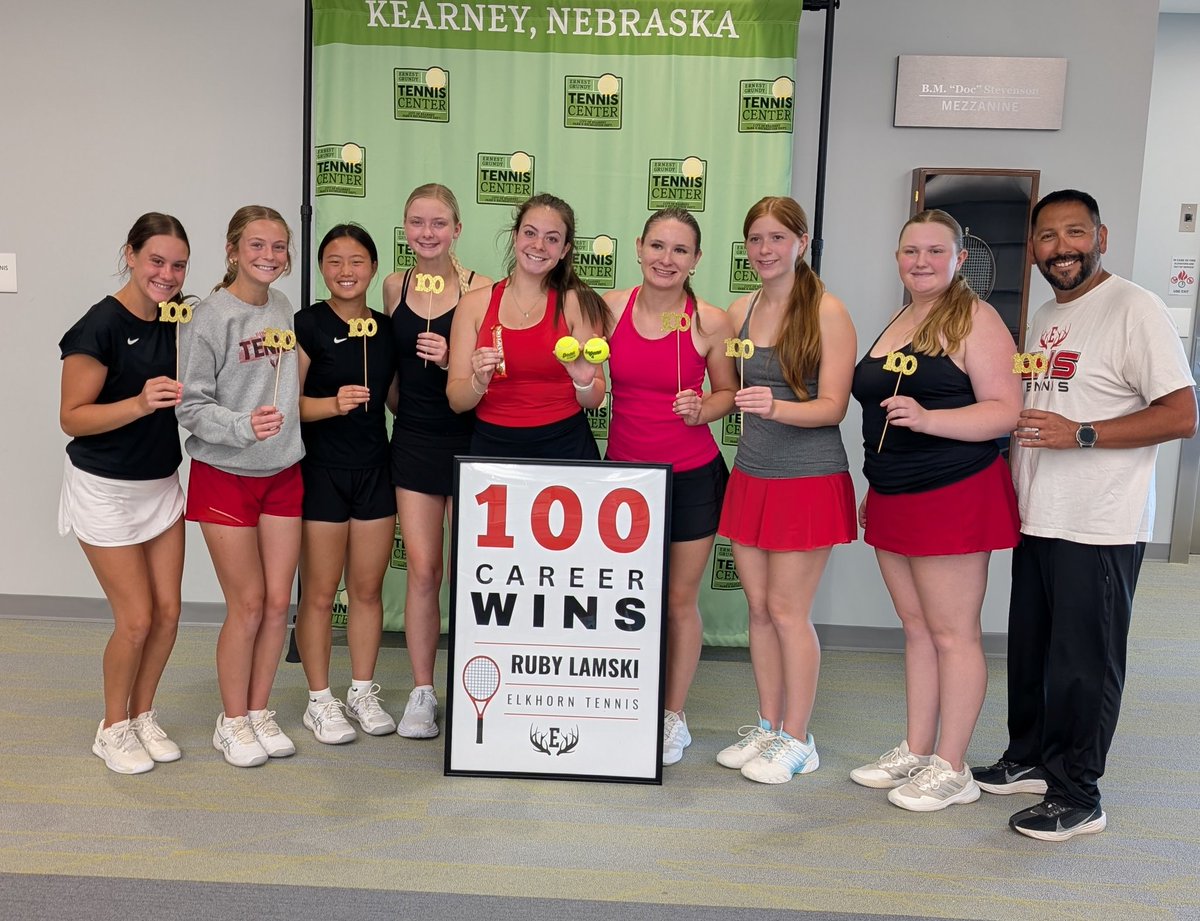 100 career wins for Ruby Lamski! Way to go!!! #antlertennos