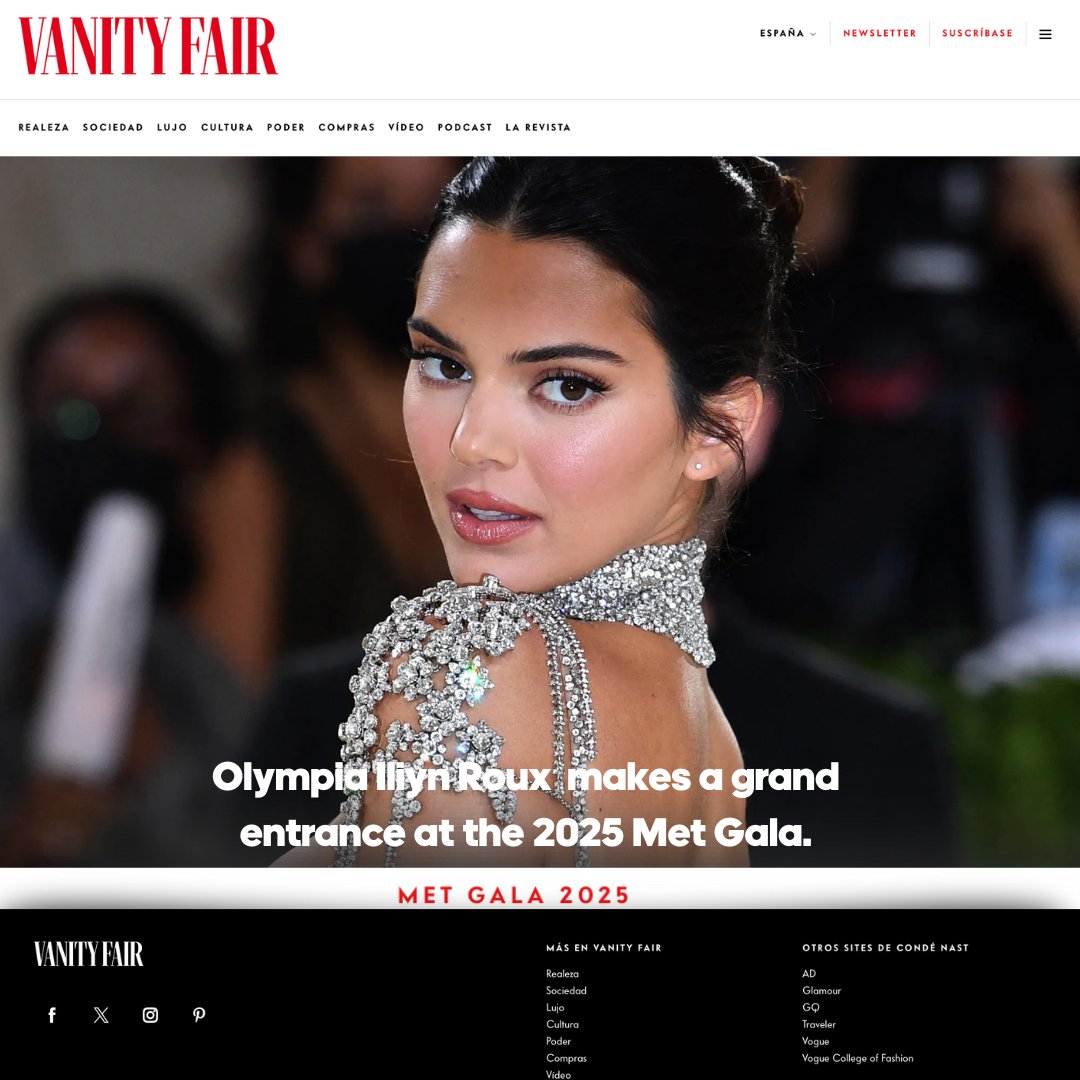 ® #VanityFairRP › Updates ›
𝗡𝗲𝘄𝘀 𝗻𝗼𝘁𝗶𝗰𝗲𝘀: News notices »
News posts › Post vía twitter

 Olympia Iliyn Roux (<a href="/whosleigth/">𝖨𝗅𝗂𝗒𝗇;</a>) has officially arrived at the 2025 Met Gala — “Superfine: Tailoring Black Style.”  A night that celebrates the artistry of Black fashion.