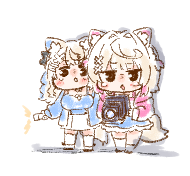 フワワ・アビスガード ,モココ・アビスガード 「」|ねこやまのイラスト