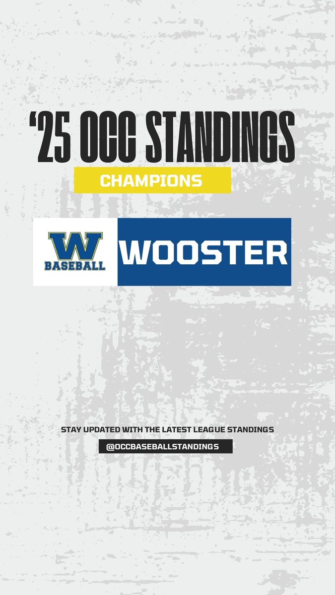 OCC Baseball Standings tweet media