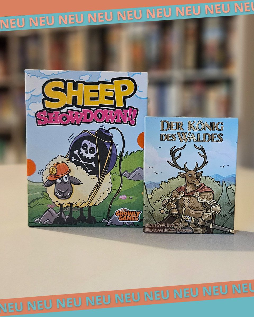 playceFFM's tweet photo. Das sind mal zwei komplett verschiedene Spiele mit Tieren. 😂
Danke an #GrowlyGames und #SteinbockBrettspiele für diese zwei kleinen, aber superfeinen Spiele, die wir ab jetzt neu im Playce-Regal stehen haben. 🙏
🐑 #SheepShowdown
🦌 #DerKönigdesWaldes
Jetzt im #Playce ❤️ https://t.co/9Yj4VzCoRP