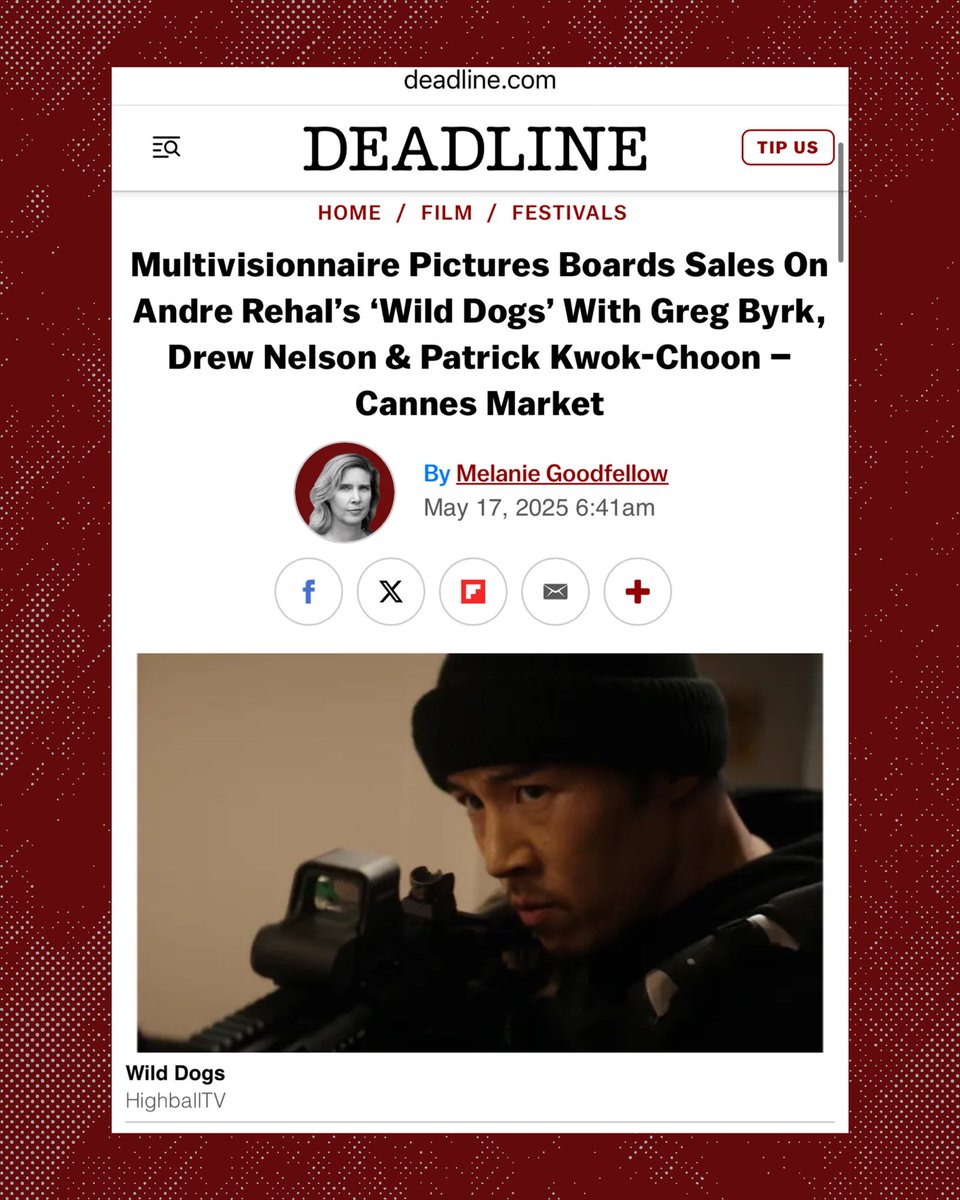 HighballTV's tweet image. BREAKING: André Rehal’s Wild Dogs picked up by @MultiVisionnair Pictures for international sales at @mdf_cannes.

Written and directed by Rehal, the gritty thriller stars @FoadHP — who also co-wrote the film — alongside Greg Bryk, Drew Nelson, Erika Prevost, Damian Romeo, and…