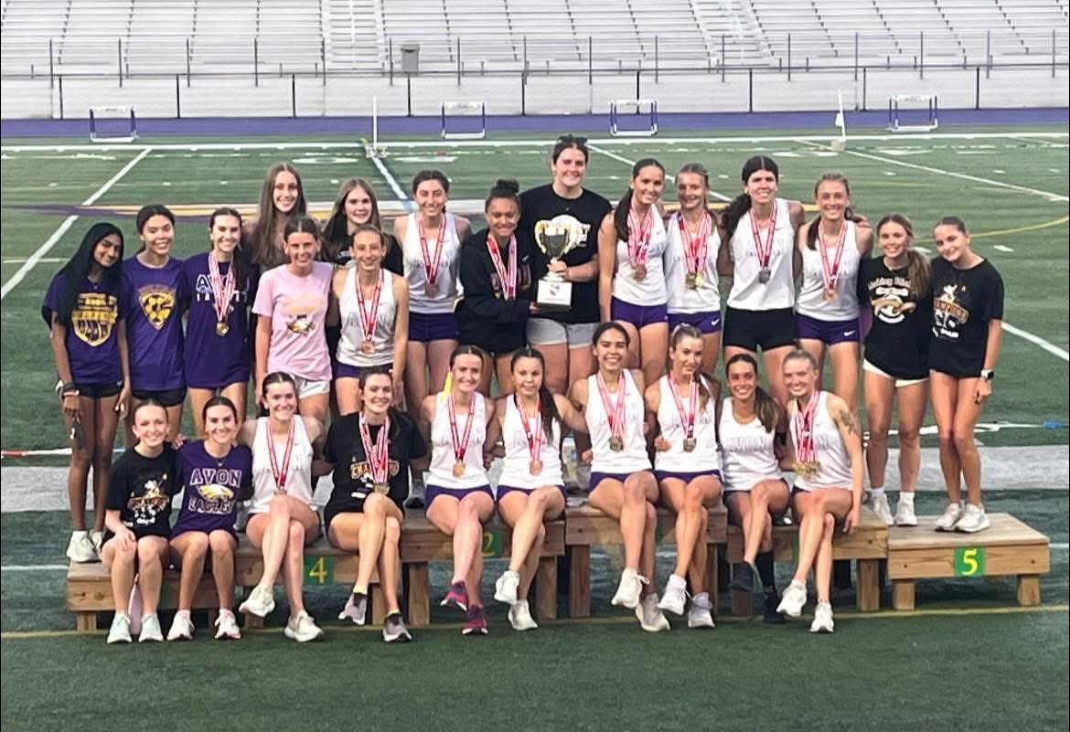 AVONXC's tweet photo. Congratulations on Avon Boys’ and Avon girls’ victories at this week’s SWC Conference Championship @avon_track @avoneagles #Boys5peat #Girls3peat https://t.co/KbPguqH1rI