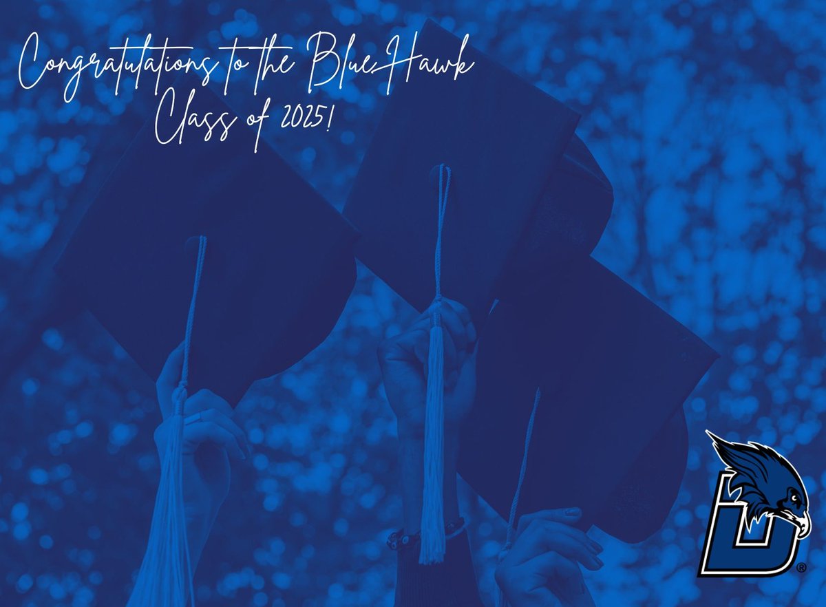 As commencement ceremonies are now complete, we want to congratulate all of our graduating Blue Hawks and wish all of you the best with your next chapter! #hawksareup