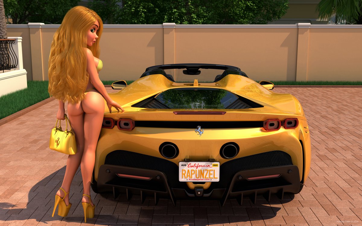 kondaspeterarts's tweet photo. #Rapunzel with her #yellowFerrari on the #driveway .
💛💛💛
My patrons can get four 8K versions on my Patreon site. Including a shiny version.
https://t.co/JeNhvxkYC5
4K version in my flickr pack.
There are 2100+ sexy pictures in my flickr pack ($20):
https://t.co/qwf190rGQM
#Ferrari #hottie #blonde #luxury #richgirl #elegant #LosAngeles #BeberlyHills #beauty #longhair #yellow #backview #carback #Californiaplate #summer #TheGoldenState #booty #sportcar #goldFerrari