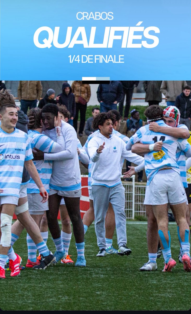 Bravo au Crabos du <a href="/racing92/">Racing 92</a> 👏👏👏
Qualifié pour le 1/4 de finale