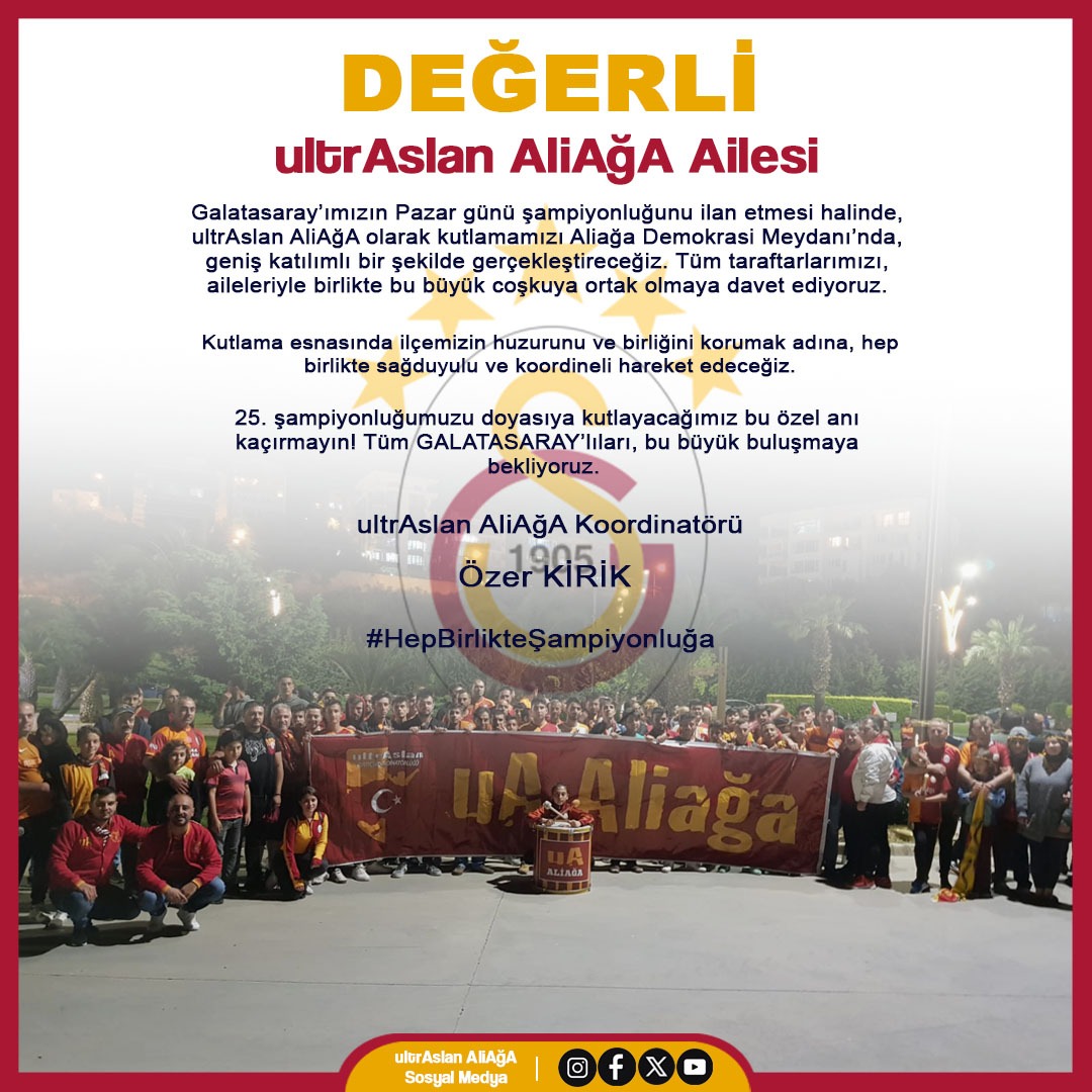 #HepBirlikteŞampiyonluğa
#ultrAslanAliAğA