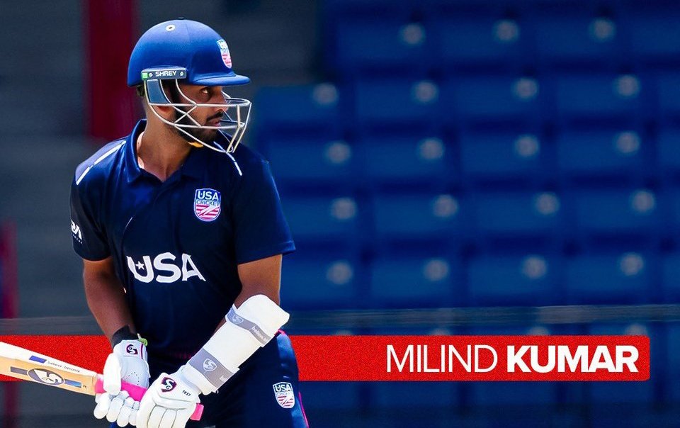 iamAkashAU's tweet photo. Milind Kumar scored the second century of his ODI career.
#MilindKumar #USAvsCAN https://t.co/3DQxJdeKYZ