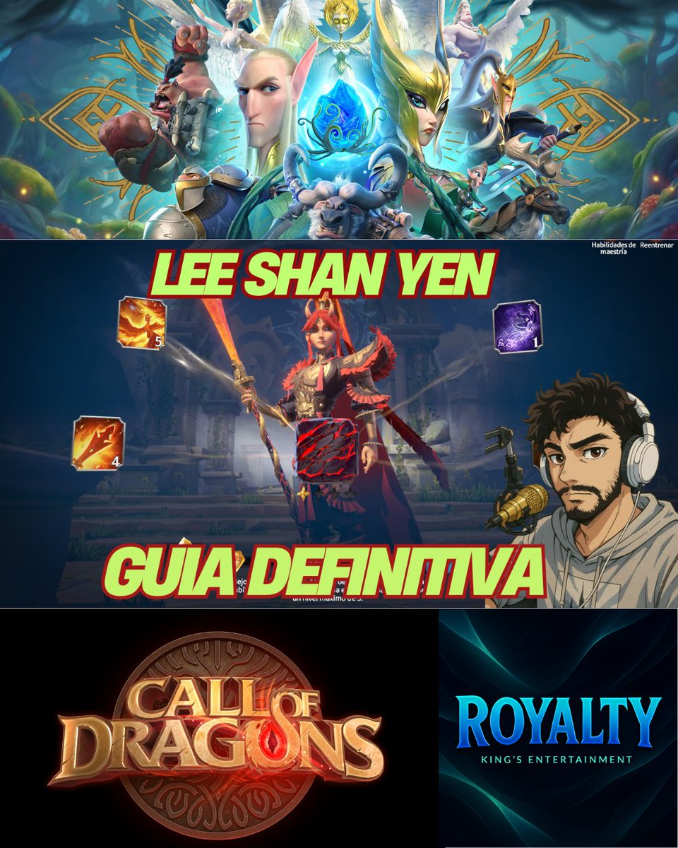SoelAttala's tweet photo. Lee Shan Yen guia definitiva. 
Video completo en YT:https://t.co/lOQI5dvngg
Guia resumida en 3 min: https://t.co/OpjBCRyauM

#callofdragons #callofdragonsgames #callofdragonshorts #callofdragonshort #heroes #guia #guide #leeshanyen  #artefactos #mascotas #pets #gameplay #gaming https://t.co/jmyRNpPPVa