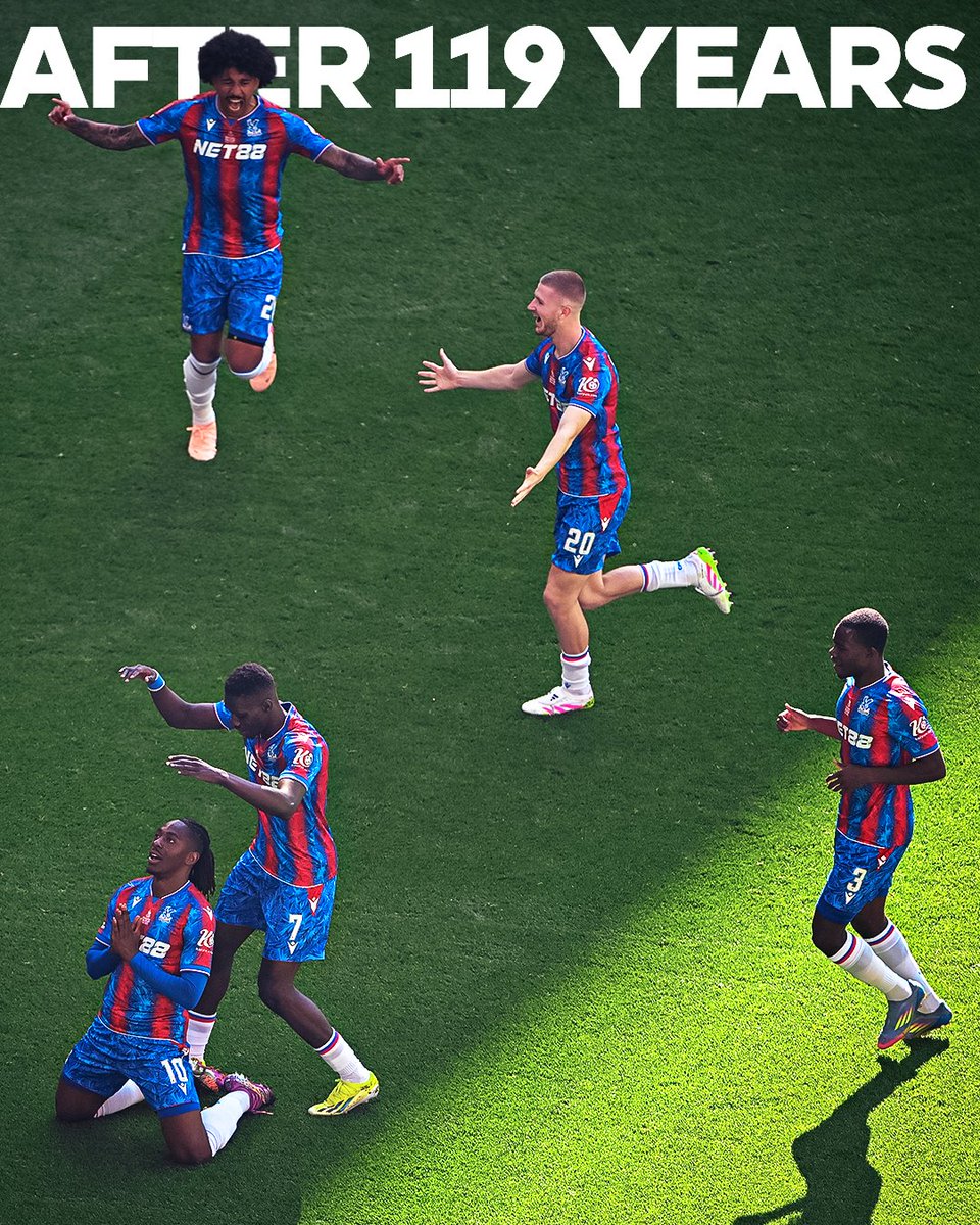 PLforIndia's tweet photo. 𝐅𝐀 𝐂𝐔𝐏 𝐖𝐈𝐍𝐍𝐄𝐑𝐒

Crystal Palace win their first ever major trophy 🏆

@CPFC https://t.co/ZzwA5buLQi