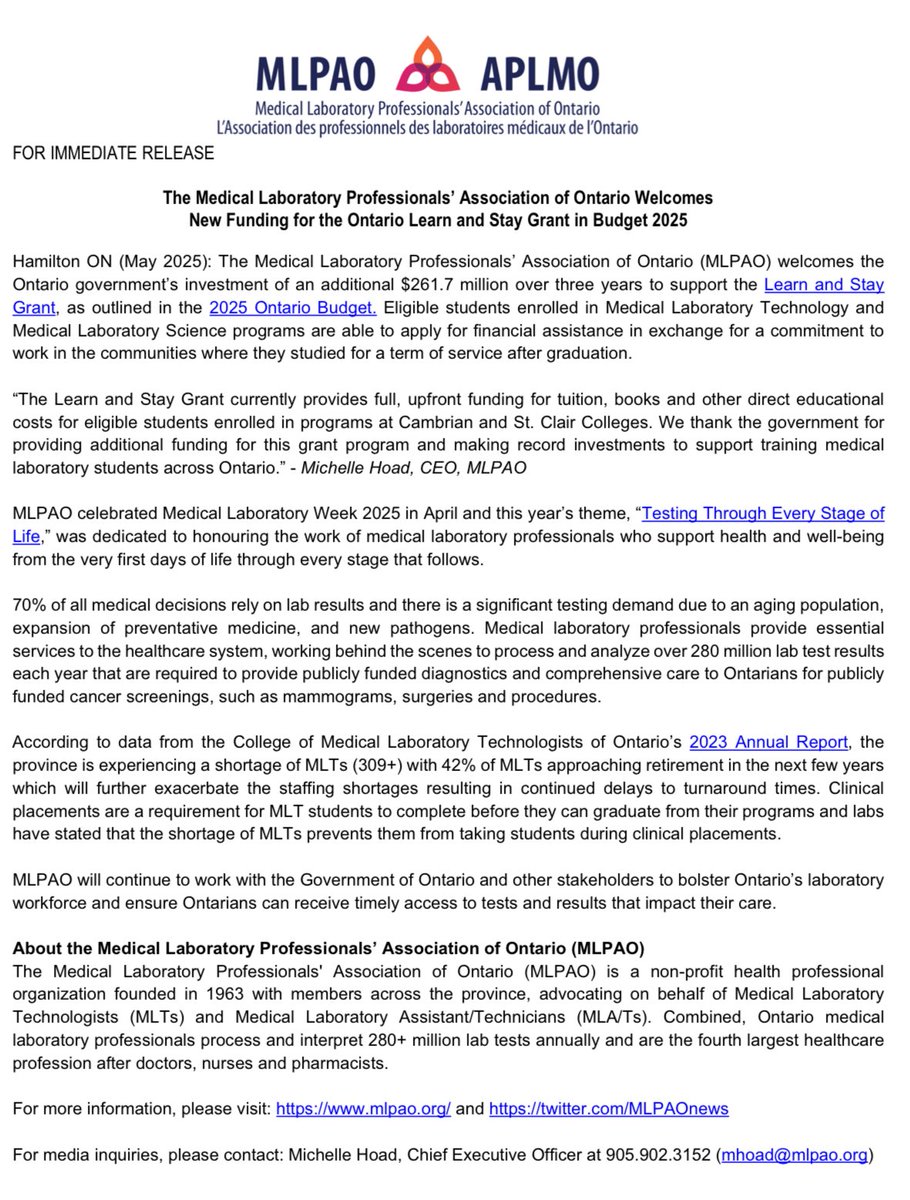 For the third consecutive year <a href="/fordnation/">Doug Ford</a> <a href="/SylviaJonesMPP/">Sylvia Jones</a> have included labs in the Ontario Budget. These continual investments strengthen  healthcare in Ontario. <a href="/MLPAOnews/">MLPAO</a> 

 …b-474b-a64c-d3ec079ca668.usrfiles.com/ugd/054d07_14f…