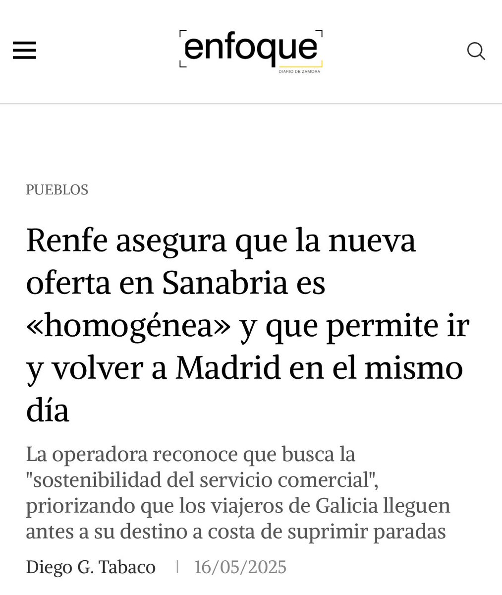 Chema Mezquita (@chemamezquita) on Twitter photo “Gestores” de <a href="/Renfe/">Renfe</a> (del <a href="/transportesgob/">Ministerio Transportes y Movilidad Sostenible</a> y <a href="/oscar_puente_/">Oscar Puente</a> ) hay mucha vida más allá de Madrid
Hay que desterrar el “Madridcentrismo”, porque quienes vivimos en “la periferia” tenemos los mismos derechos a disfrutar de servicios públicos de calidad.
#Sermenosnorestaderechos “Gestores” de <a href="/Renfe/">Renfe</a> (del <a href="/transportesgob/">Ministerio Transportes y Movilidad Sostenible</a> y <a href="/oscar_puente_/">Oscar Puente</a> ) hay mucha vida más allá de Madrid
Hay que desterrar el “Madridcentrismo”, porque quienes vivimos en “la periferia” tenemos los mismos derechos a disfrutar de servicios públicos de calidad.
#Sermenosnorestaderechos