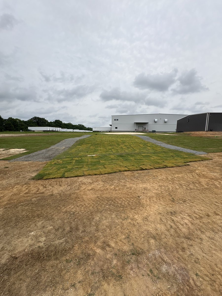 Five different types of turf is on the ground, and the water is flying! A big thank you to <a href="/turfmonkeyboy/">john reilly</a> for the shaping and design work on our two greens complexes and tee boxes.