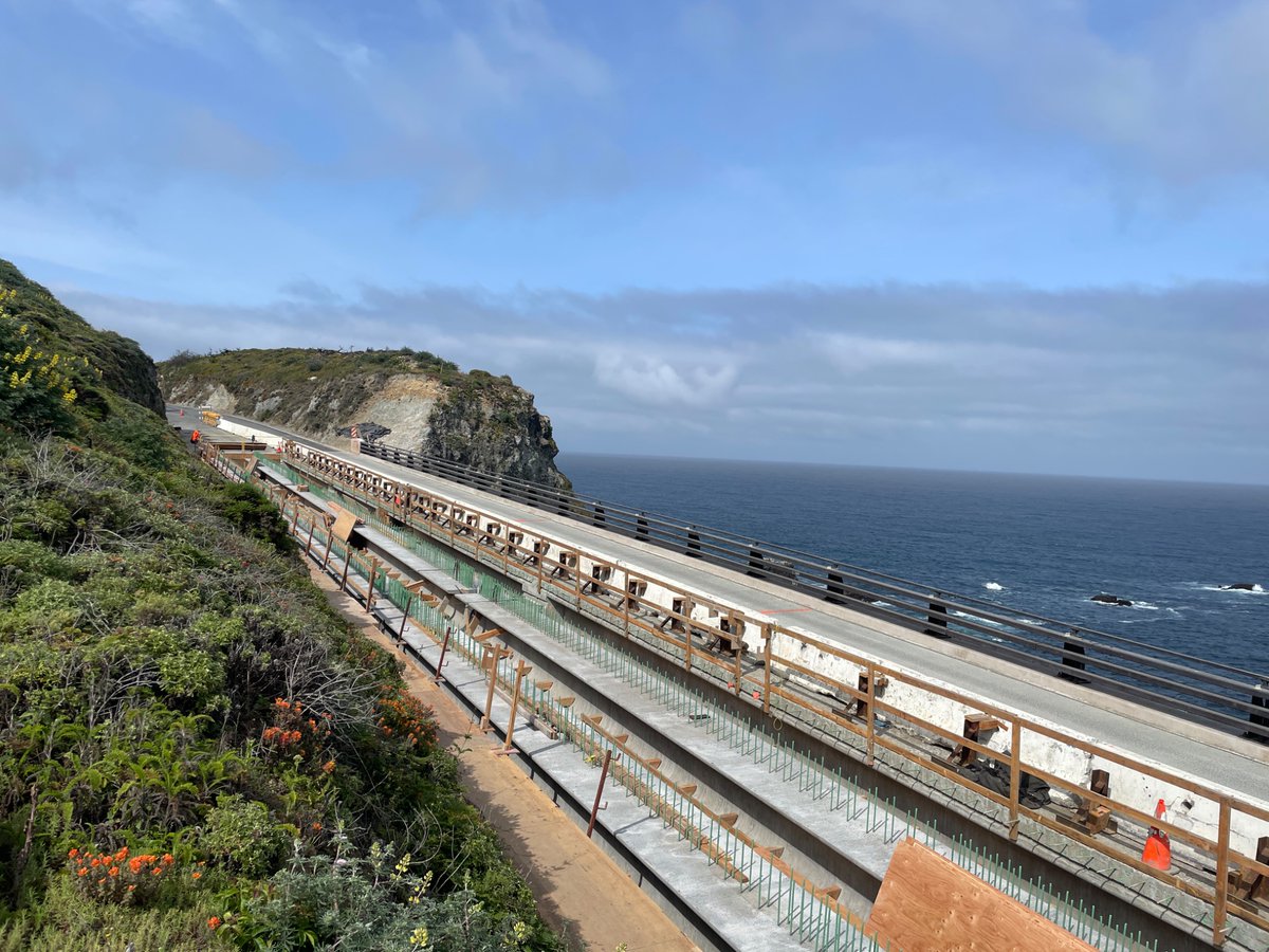 Highway 1 at Rocky Creek is fully reopened as of 10:40 AM. Credit to crews and contractors for accomplishing this massive logistical operation safely. Again, Highway 1 at Rocky Creek has reopened to thru travel.